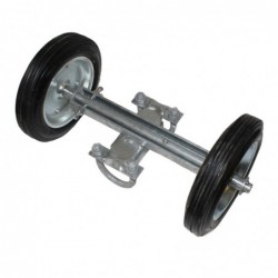 8in Industrial Double-Wheel Carrier Assembly for 1-5/8in or 1-7/8in Frame