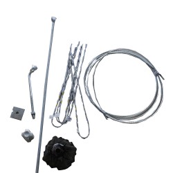 Guy Wire Line Kit for 30-ft Pole with 6-ft Anchor Rod
