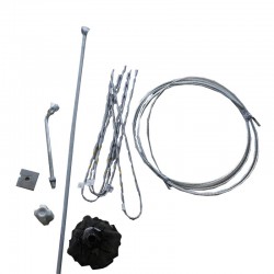 Guy Wire Line Kit for 25-ft Pole with 8-ft Anchor Rod