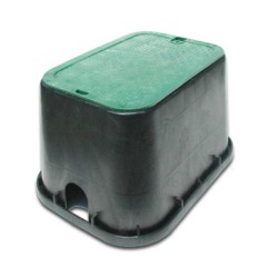 12-in x 17-in Black Valve Box with Green Cover