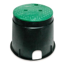 10in Round Irrigation Control Valve Box with Green Cover
