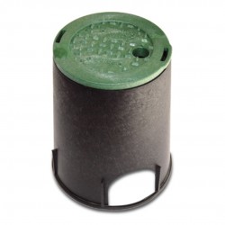 6in Round Irrigation Control Valve Box with Green Cover