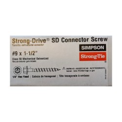 100PK number 9x1-1/2in (1.5in) Strong-Drive SD Connector Screw | Close ...